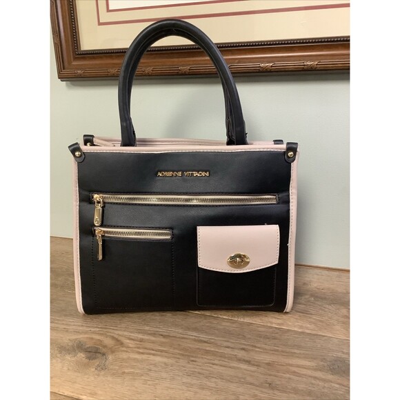 Adrienne Vittadini Handbags - Adrienne Vittadini handbag black/rose classic business travel